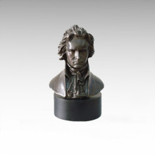Bustes Laiton Statue Musicien Chopin Décor Bronze Sculpture Tpy-798